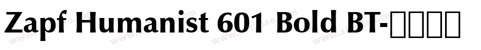 Zapf Humanist 601 Bold BT字体转换